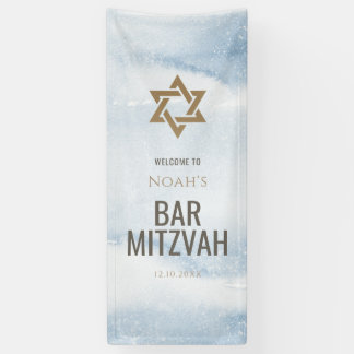 Lona Estandarte vertical de vinilo para Bar Mitzvah con