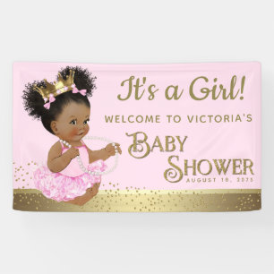 Lona Estandartes de bienvenida para baby shower de la P