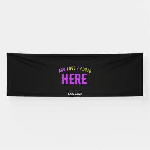 LONA ESTILIZADO MODERNO PERSONALIZABLE NEGRO VERIFICADO