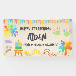 Lona Estilo de Crayón Editable – Pintura y Paleta Artís