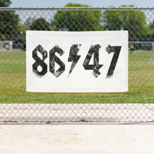 Lona Estilo de rock 80 retro anti Trump