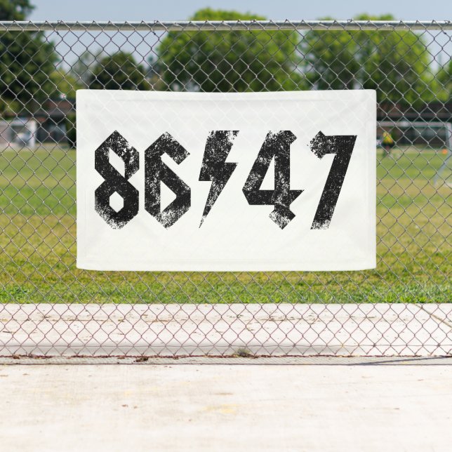 Lona Estilo de rock 80 retro anti Trump (In situ)