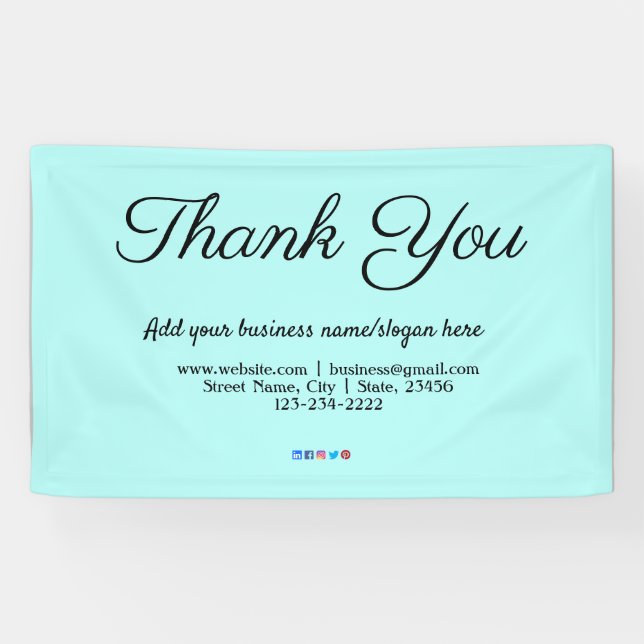 Lona estilo de texto mínimo simple agregar la dirección (Horizontal)