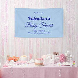 Lona Estilo de tipografía Minimalista Azul Claro Baby S