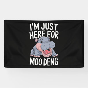 Lona Estoy Aquí Solo Por Moo Deng Cute Baby Hippo 