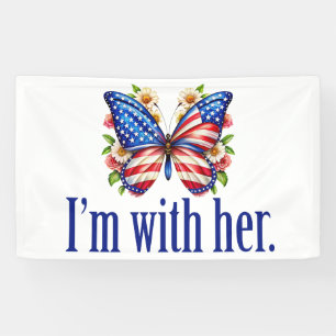 Lona Estoy con su Kamala Harris por la mariposa del pre
