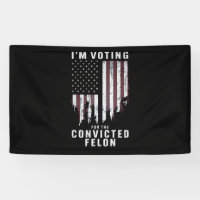 Estoy votando por el delincuente convicto Pro Trum