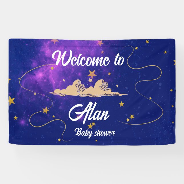 Lona Estrella azul celestial de ensueño (Horizontal)