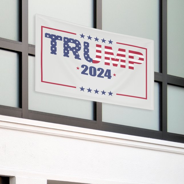 Lona Estrellas electorales de Trump 2024 (Edificio exterior)
