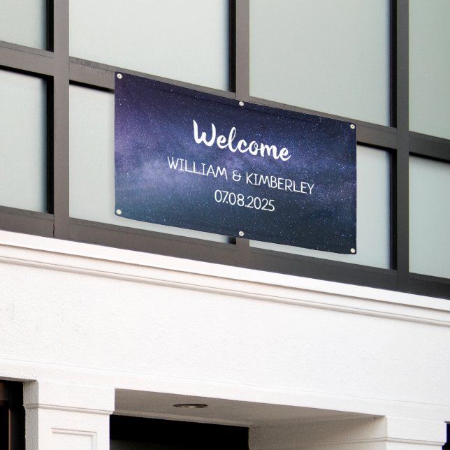 Lona Estrellas nocturnas estrelladas cielo galaxia Boda (Edificio exterior)