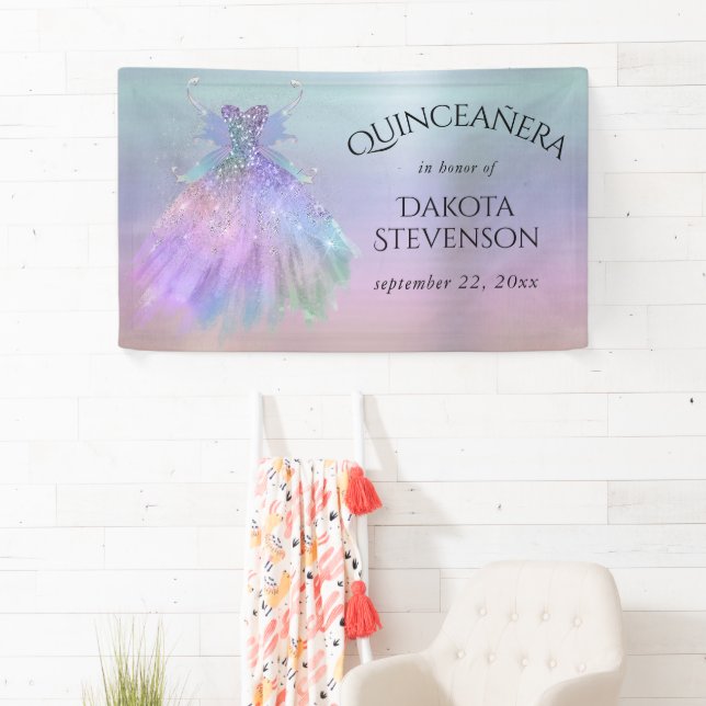 Lona Ethereal Fairy Gown | Rainbow Ombre Pastel Sheen (In situ)