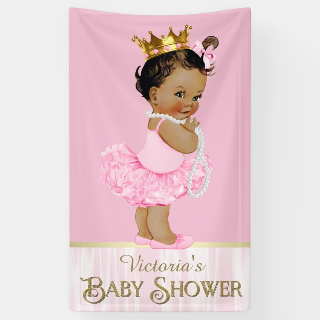 Lona Ethnic Ballerina Tutu Pearl Baby Shower (Vertical)