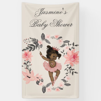 Lona Ethnic Ballerina Watercolor Wreath Baby Shower