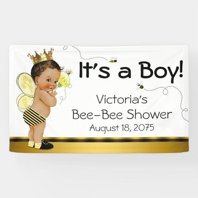 Lona Ethnic Boy Bee Baby Shower (Horizontal)