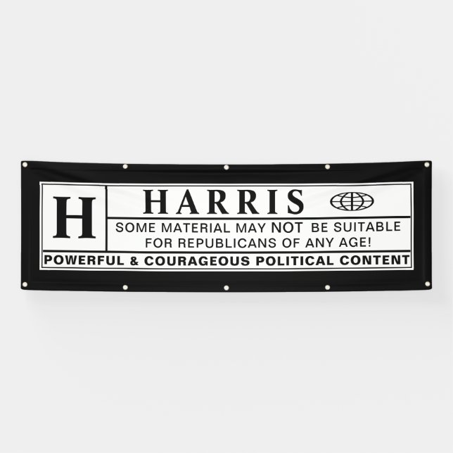 Lona etiqueta de advertencia de harris (Horizontal)