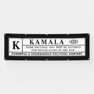 Lona etiqueta de advertencia del kamala