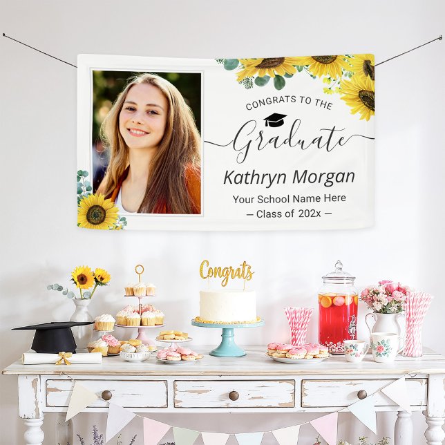 Lona Eucalipto de girasol deja foto de fiesta de gradua (Subido por el creador)