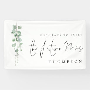 Lona Eucalyptus Felicitaciones Futuro Sra. Name Bridal