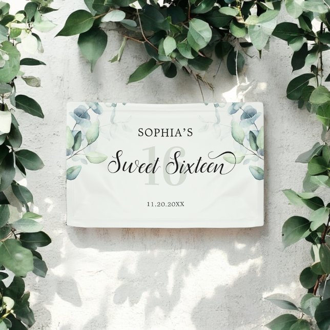 Lona Eucalyptus Rustic Sweet 16 (Subido por el creador)