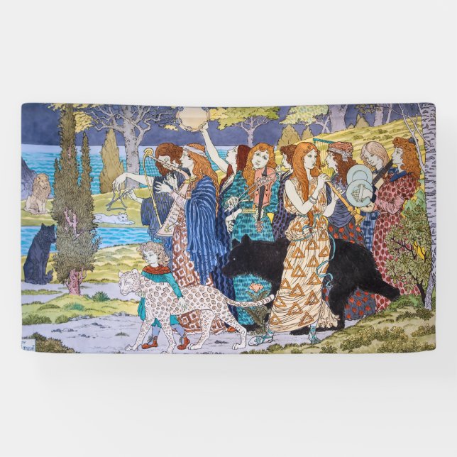 Lona Eugene Grasset - Panel decorativo de armonía (Horizontal)