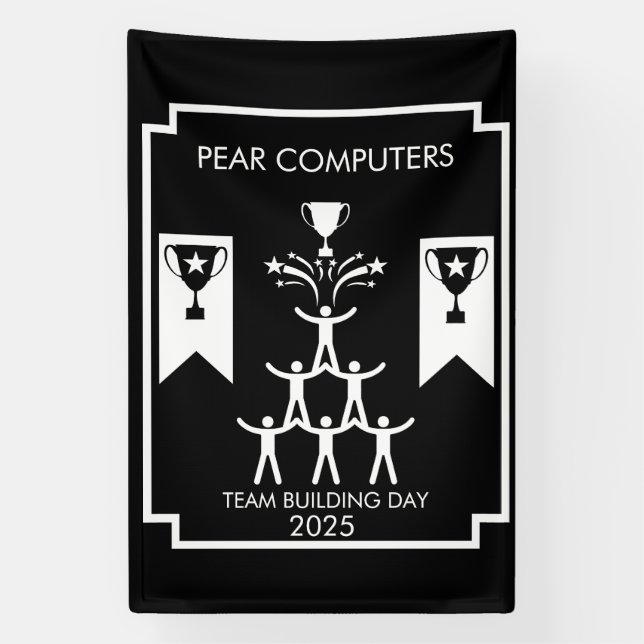 Lona Evento de creación de equipo de personal corporati (Vertical)