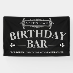 Lona evento de cumpleaños de banners de bar