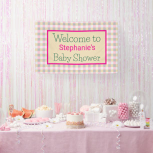 Lona Evento de Pastel Gingham Cuadros 