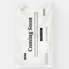 Lona Evento Elegante Próximamente en Blanco y Negro Sim