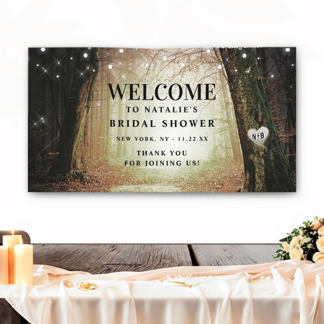 Lona Evermore | Bienvenida a la ducha de novia encantad (Welcome guests with the Evermore custom sign, featuring enchanting charm and personalized details!)