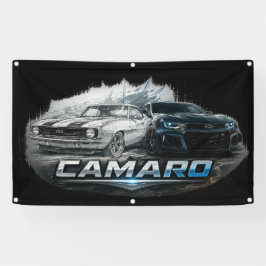 Lona Evolución del Muscle Car Camaro de Clásico a Moder