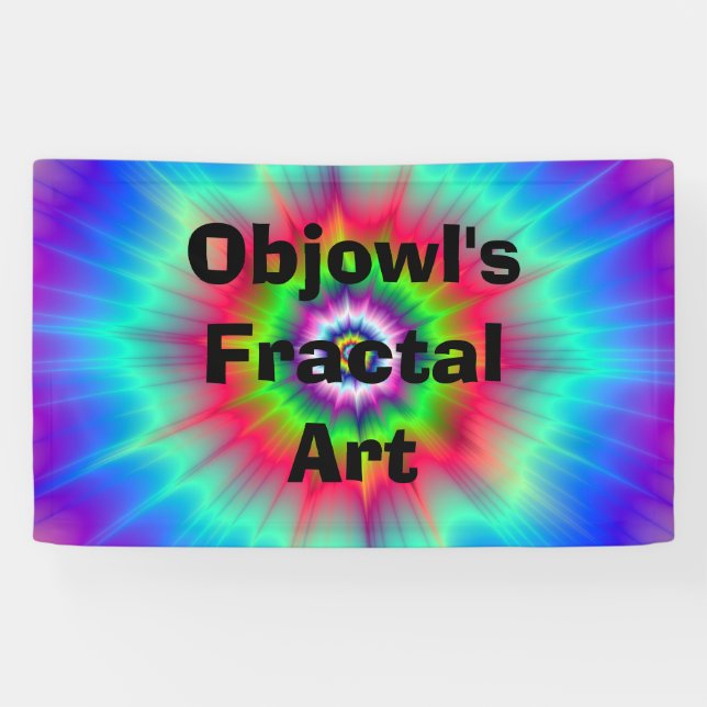 Lona Explosión en verde rojo azul y violeta (Horizontal)