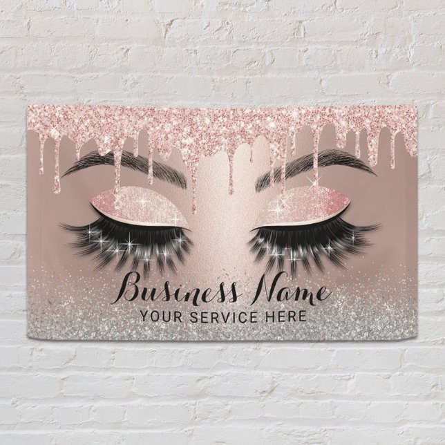 Lona Extensiones de Eyelash Rosa Dorado Dris Salón de B (Subido por el creador)