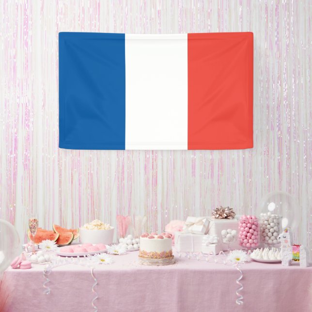 Lona Eye-Catching France Banner for National Pride Disp (Fiesta)
