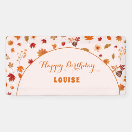 Lona Fall Autumn Watercolor Floral Birthday Party 