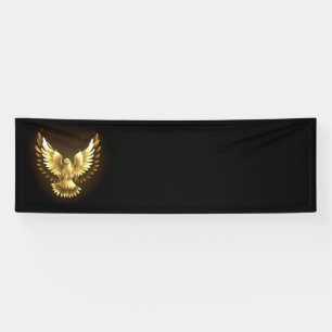 Lona Falsa paloma de paz del Relieve metalizado dorado