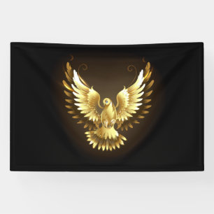 Lona Falsa paloma de paz del Relieve metalizado dorado