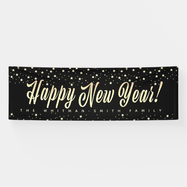 Lona Familia Feliz Año Nuevo (Horizontal)