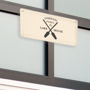 Lona Familia Personalizada Nombre Casa Lago