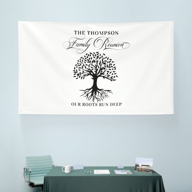 Lona Family reunion tree backdrop banner (Feria)