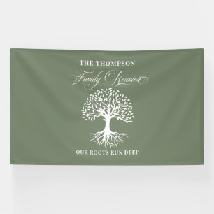 Lona Family reunion tree backdrop banner