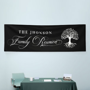 Lona Family Reunion tree backdrop black