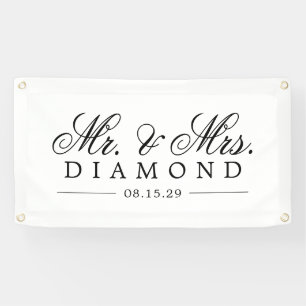 Lona Fancy Mr. y Mrs. Car Banner