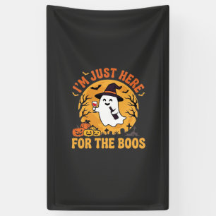 Lona Fantasma divertido de Halloween Estoy aquí sólo po