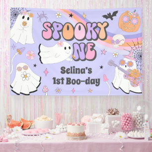 Lona Fantasma Un Fantasma De Halloween Groovy Primer Cu