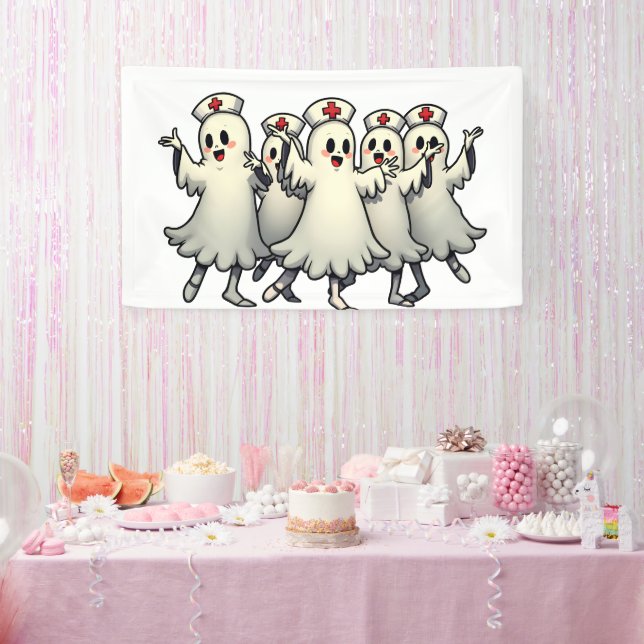 Lona Fantasmas espeluznantes de Halloween en maletas de (Fiesta)