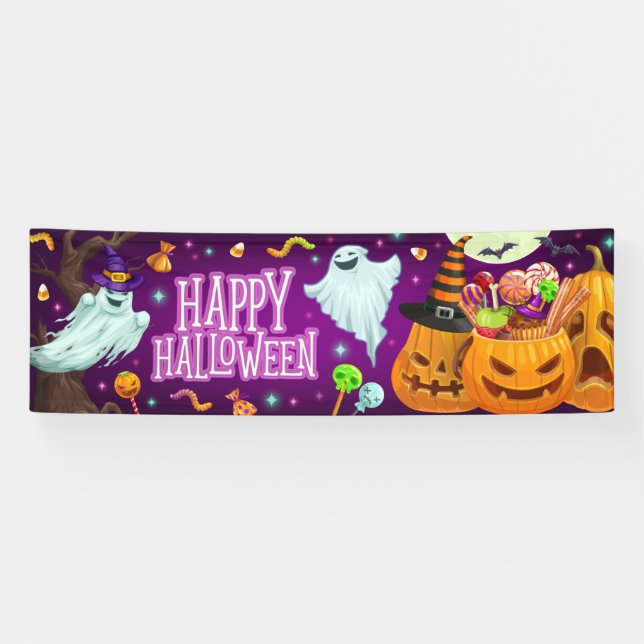 Lona Fantasmas - Feliz Halloween (Horizontal)