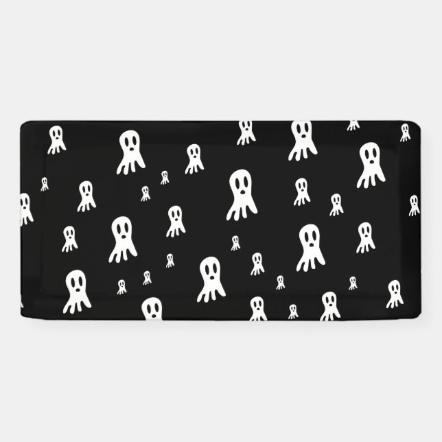 Lona Fantasmas oscuros de Halloween (Horizontal)