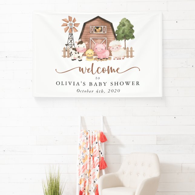 Lona Farm Animals, Cute Animals, Baby Shower Welcome (in situ)