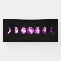 ** Fases De Cera Lunar Con Una Luna Violeta Púrpur