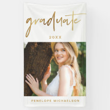 Faux Faux Gold Graduate Script Photo